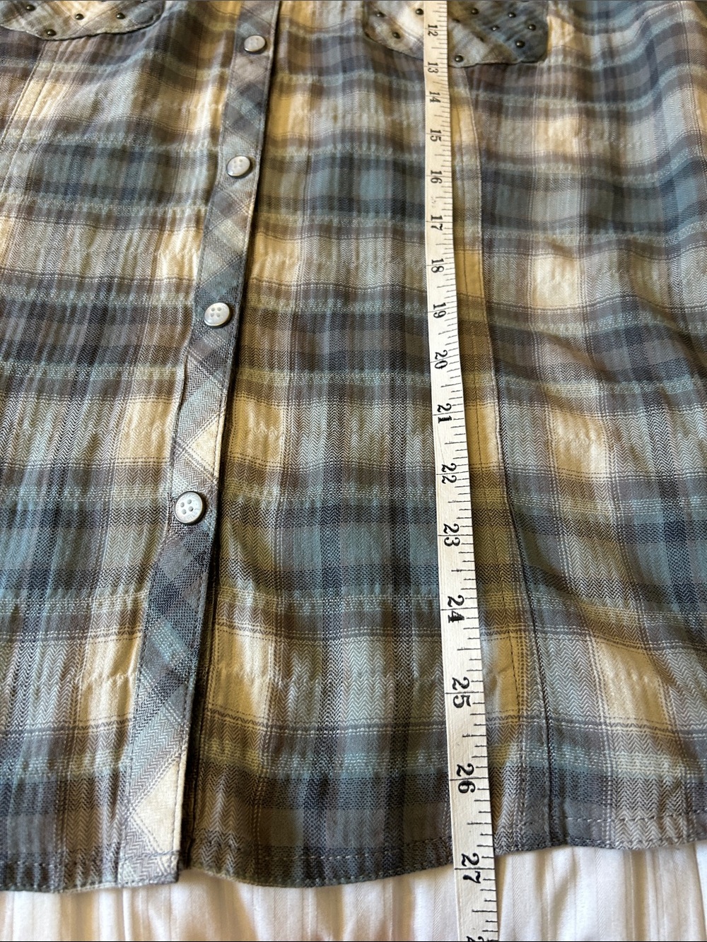 Harley-Davidson Plaid Studded Cotton Button-Down Shirt Bikercore Size XL - Picture 7 of 9